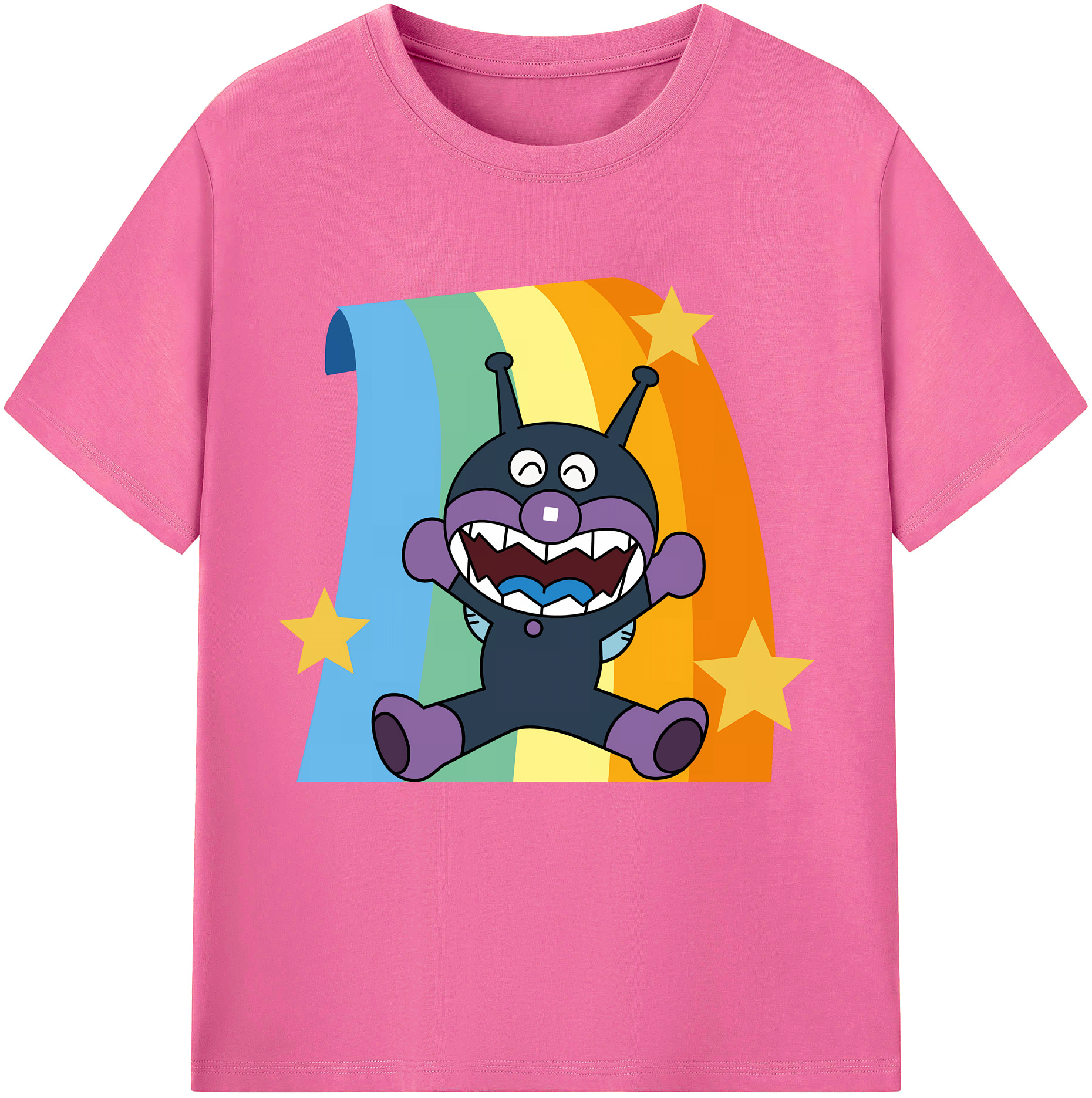 （画像用） アンパンマン Anpanman レディースカジュアルプリントTシャツ（綿100％）